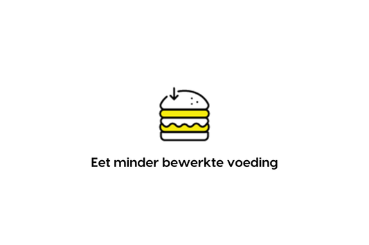 eet minder bewerkte voeding